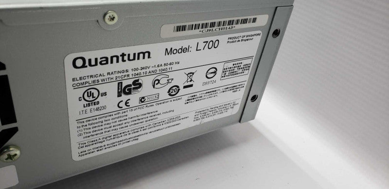 Quantum Superloader 3 L700 Tape Library No Tape Drives / SEE NOTES #