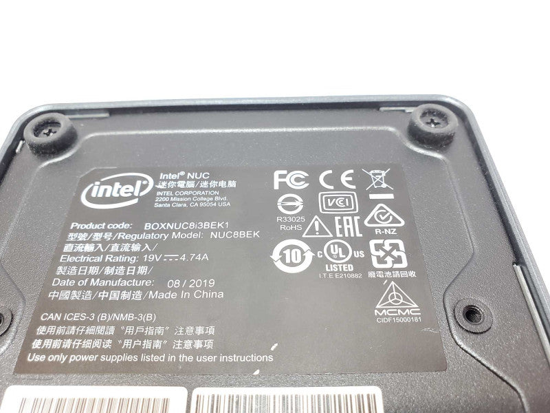 Intel NUC BOXNUC8i3BEK1, Core I3-8109U 3.0GHz, 4GB DDR4, 256GB SSD w/ Power Ad _