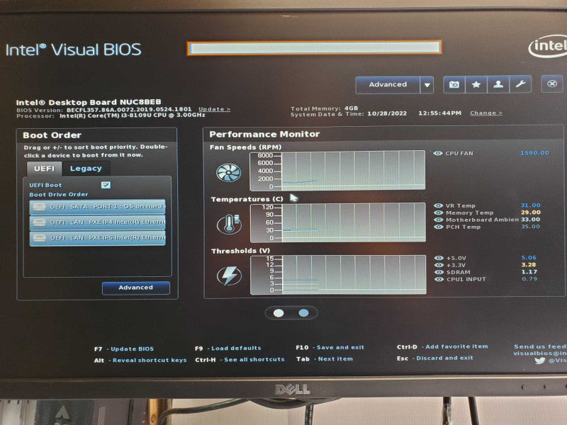 Intel NUC BOXNUC8i3BEK1, Core I3-8109U 3.0GHz, 4GB DDR4, 256GB SSD w/ Power Ad _