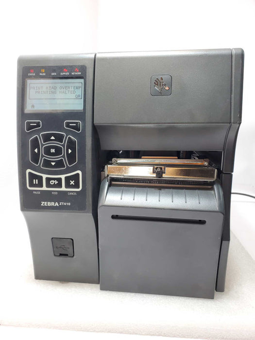 Zebra ZT410 Thermal Label Printer 600 DPI ZT41046-T010000Z, Read, AS-IS _