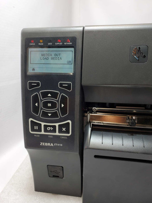 Zebra ZT410 Thermal Label Printer 600 DPI ZT41046-T010000Z, Read, AS-IS _