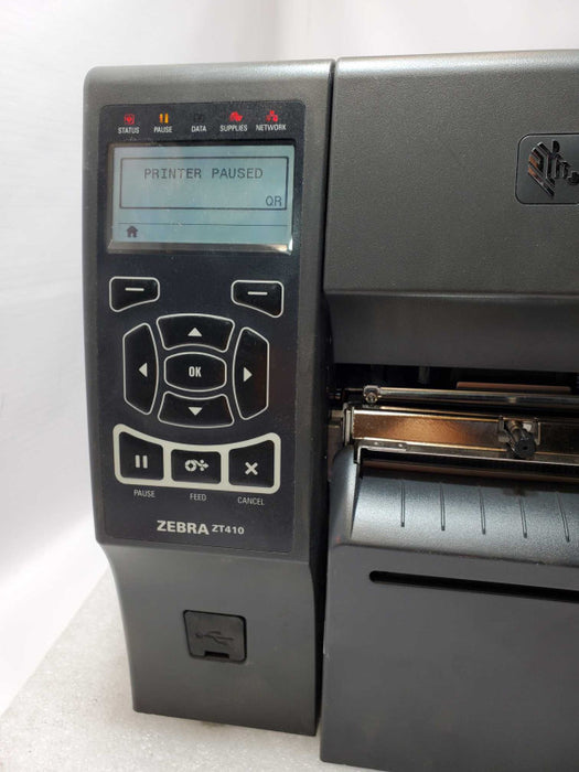 Zebra ZT410 Thermal Label Printer 600 DPI ZT41046-T010000Z, Read, AS-IS _