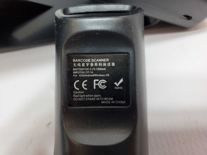 Portable wireless (Bluetooth) Barcode scanner with Charging Base/ USB cable _