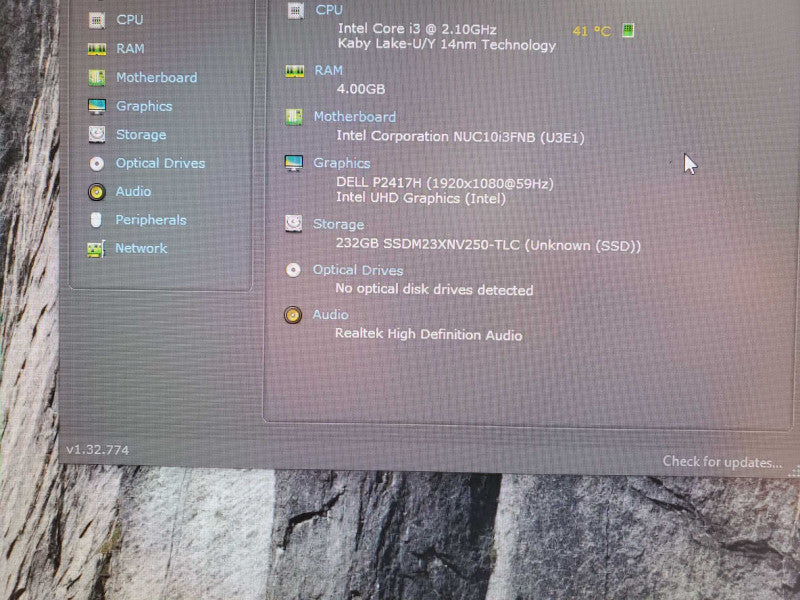 Intel NUC BOXNUC10i3FNK1, Core I3-10110U 2.1GHz, 4GB DDR4, 250GB SSD w/ Power _