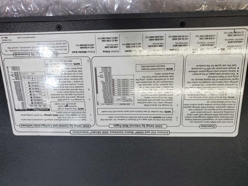 Extron DXP 88 DVI Pro 8X8 DVI Matrix Switcher _ Power-on tested )