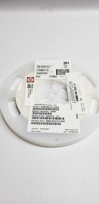 NEW RMCF0201FT10K0 10 kOhms Ã‚Â±1% 0.05W, 1/20W Chip Resistor 0201 (reel 10k) #