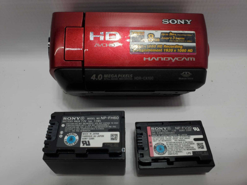 SONY Handicam Camcorder HDR-CX100 4.0MP w/ 2x Batteries |