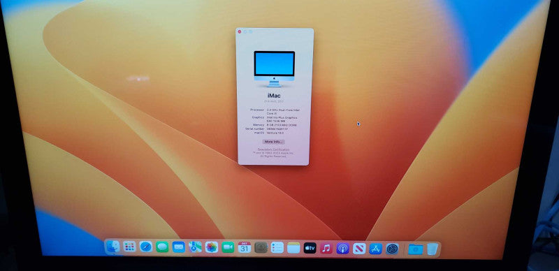Apple Imac A1418 21.5\\" 2.3ghz dual core i5 / 8gb ddr4 ram / 1tb HDD  #