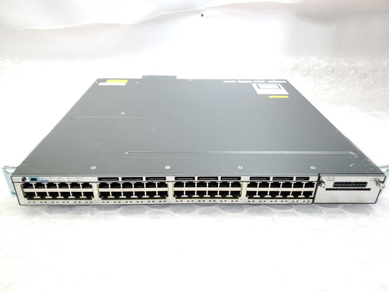 Cisco Catalyst WS-C3750X-48PF-S 48-Port PoE+ Gigabit Switch 1x1100WAC PSU )