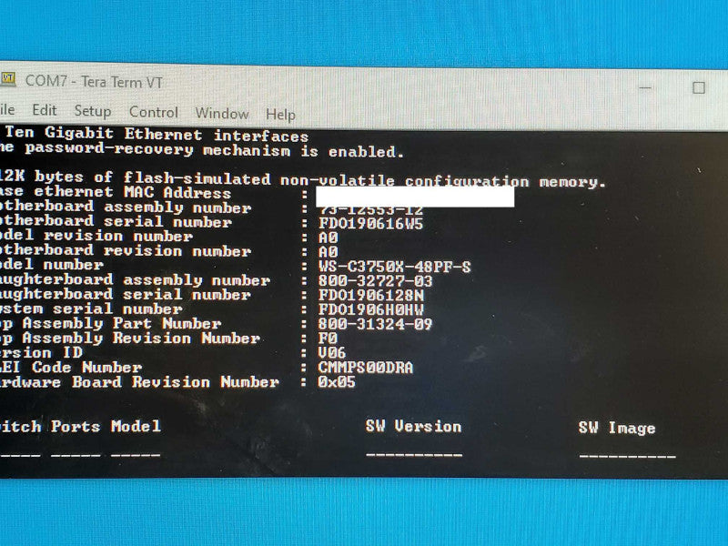 Cisco Catalyst WS-C3750X-48PF-S 48-Port PoE+ Gigabit Switch 1x1100WAC PSU )