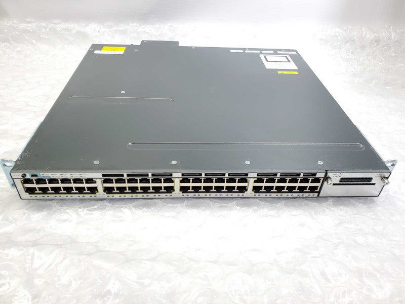 Cisco Catalyst WS-C3750X-48PF-S 48-Port PoE+ Gigabit Switch 1x1100WAC PSU )
