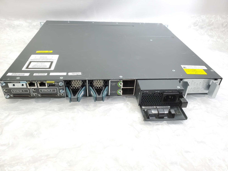 Cisco Catalyst WS-C3750X-48PF-S 48-Port PoE+ Gigabit Switch 1x1100WAC PSU )