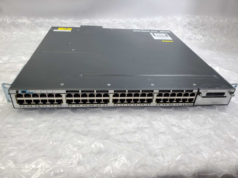 Cisco Catalyst WS-C3750X-48PF-S 48-Port PoE+ Gigabit Switch 1x1100WAC PSU )