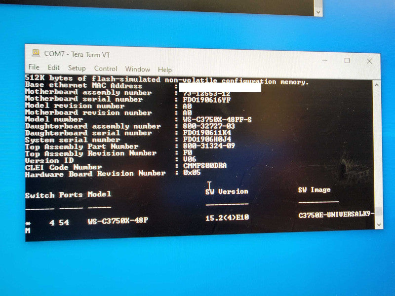 Cisco Catalyst WS-C3750X-48PF-S 48-Port PoE+ Gigabit Switch 1x1100WAC PSU )