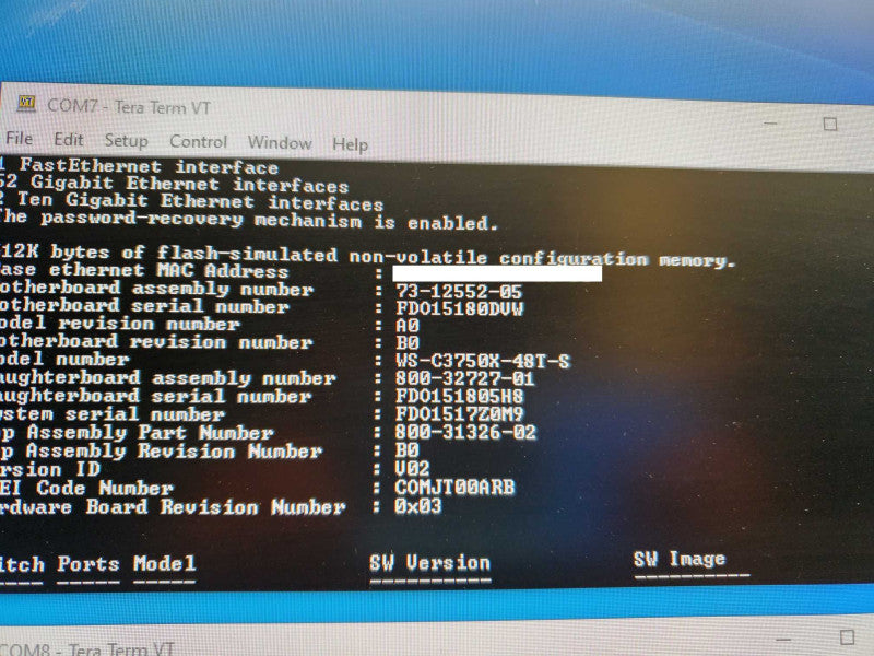 Cisco Catalyst WS-C3750X-48T-S 48-Port PoE+ Gigabit Switch 1x350WAC PSU  )