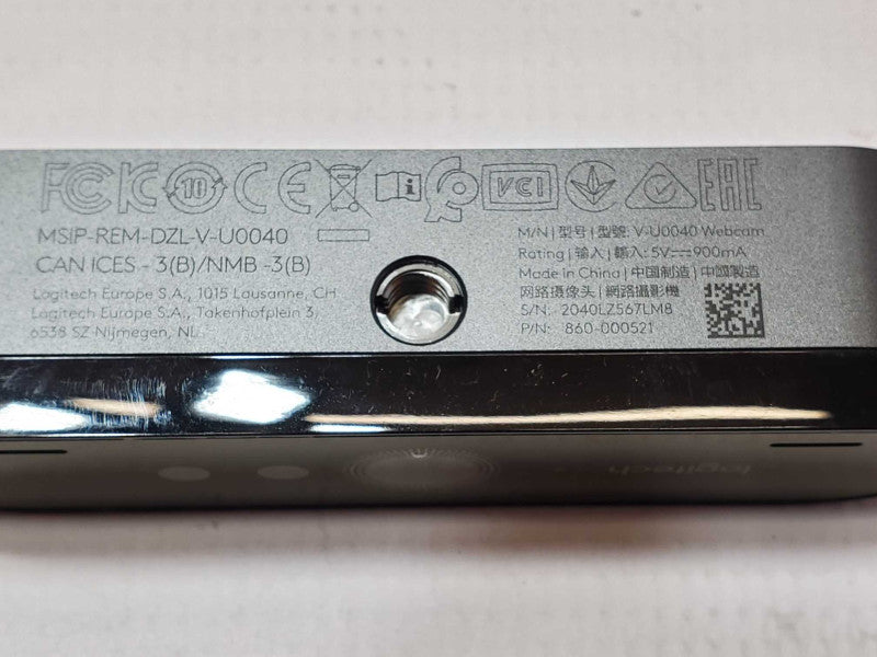 Logitech V-U0040 Ultra HD Webcam, no USB-C Cable, untested, AS-IS _