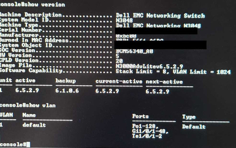 Dell N3048 48-Port 10/100/1000/10Gb Ethernet 4x SFP Managed Switch $