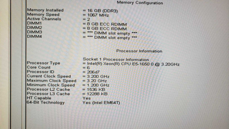 Dell Precision T3600 E5-1650 3.2GHz 16GB ECC DDR3 PERC H310 Quadro 600 No HDD [