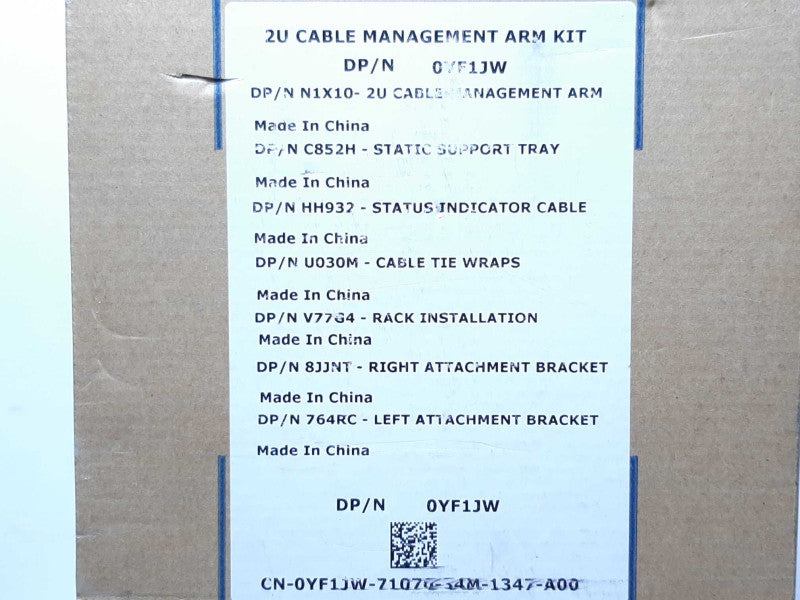 Dell 0YF1JW 2U Cable Management Arm Kit +