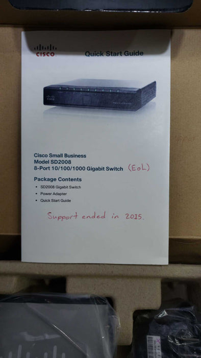 Cisco SG200-08 8-Port Gigabit Smart Switch Factory Reset with Power Supply [