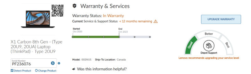 14\\" Lenovo ThinkPad X1 Carbon Gen 8 with i7-10610U CPU 16GB RAM & 256GB NVME -