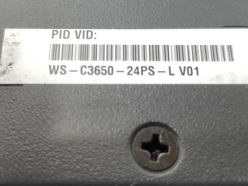 Cisco WS-C3650-24PS-L 24 10/100/1000 Ethernet PoE+ 4x1G Uplink 1xPSU Lan Base ~