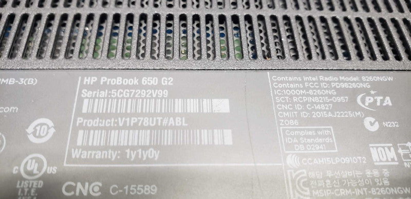 HP ProBook 650 G2 i5-6200U @ 2.30ghz / 4gb ram / 465gb SATA HDD / 15.6\\" #