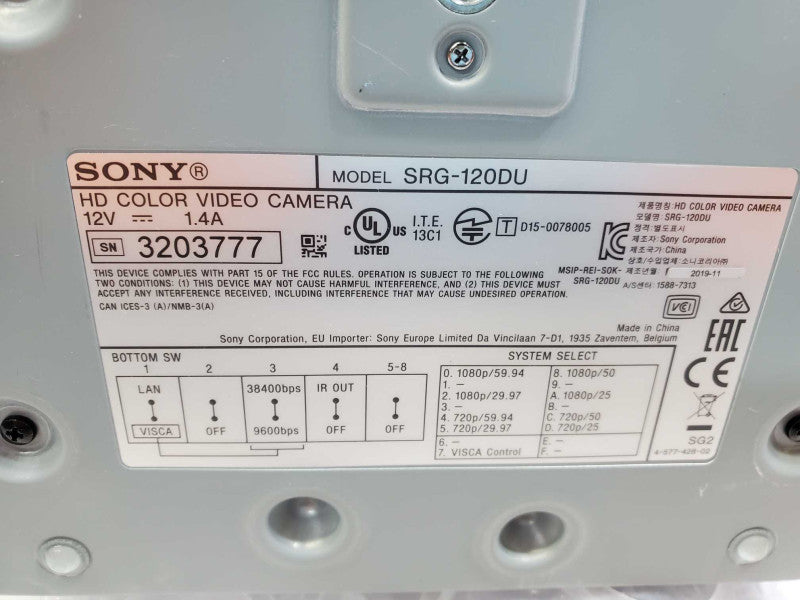 Sony SRG-120DU HD 1080p HD Color Video Camera with Zoom _ Untested )