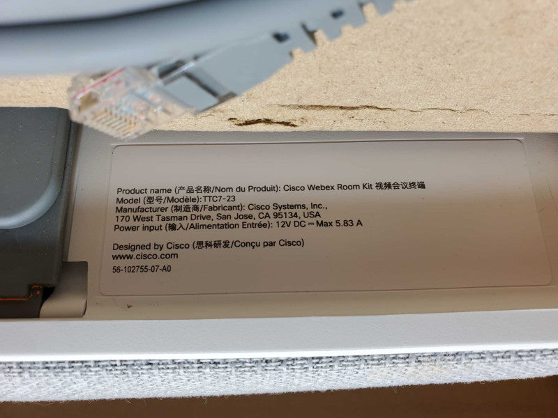Cisco Webex Room Kit TTC7-23 w/ TTC5-09 Touch 10 and Power Adapter _