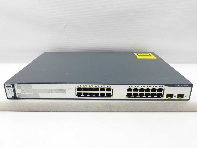 WS-C3750-24TS-S CISCO 3750 24-Port 10/100 Ethernet Switch, FCTY RESET ~