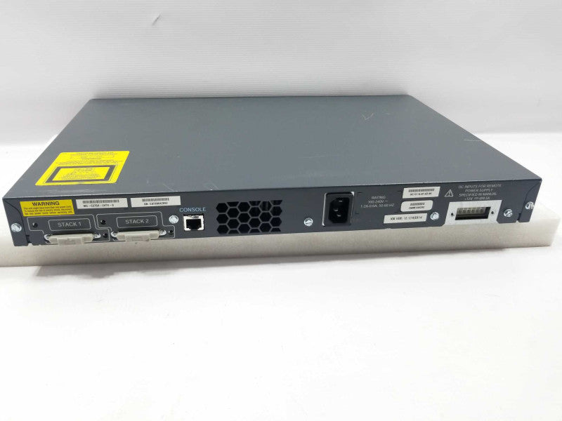 WS-C3750-24TS-S CISCO 3750 24-Port 10/100 Ethernet Switch, FCTY RESET ~