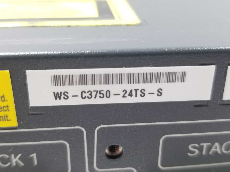 WS-C3750-24TS-S CISCO 3750 24-Port 10/100 Ethernet Switch, FCTY RESET ~