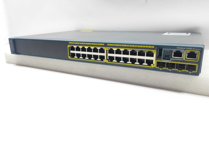 Cisco WS-C2960S-24TS-L 24 Port 10/100/1000 Gigabit Switch, FCTY RESET ~