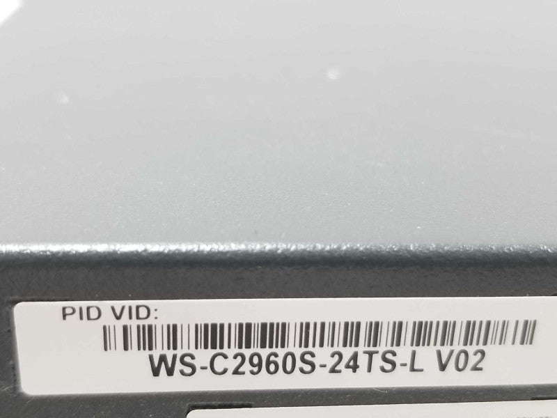Cisco WS-C2960S-24TS-L 24 Port 10/100/1000 Gigabit Switch, FCTY RESET ~