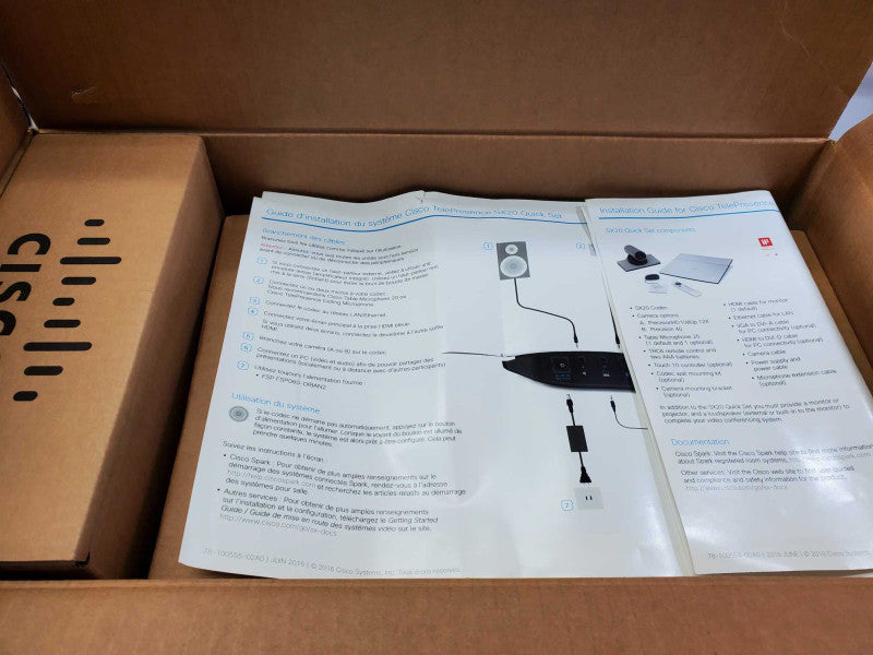 New open Cisco CTS-SX20-P40-k9 SX20 Quick with P40 Camera 1 Microphone Remote )