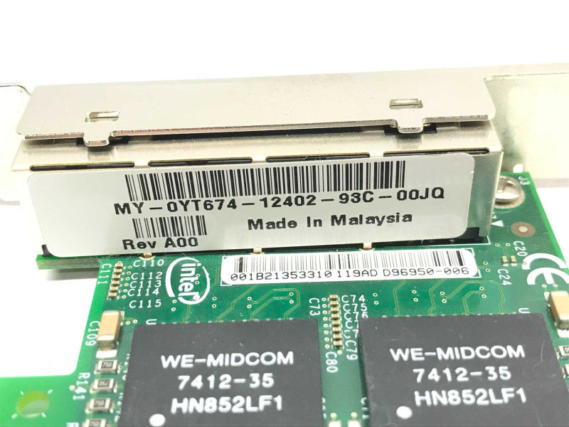 Dell 0YT674 INTEL D96950-006 Quad Port PCI 1Gb Network Adapter 10/100/1000 +