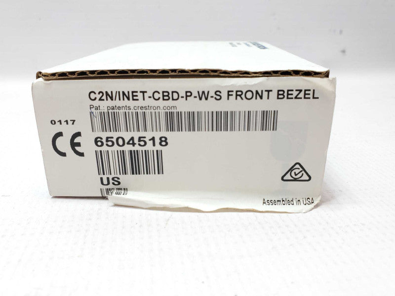 New Crestron C2N/INET-CBD-P-W-S Bezel White _
