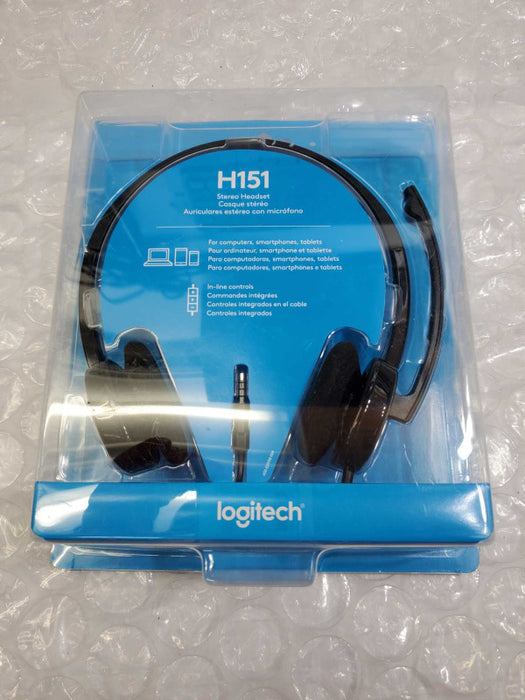 Brand New Logitech 3.5 mm Analog Stereo Headset H151 with Microphone )