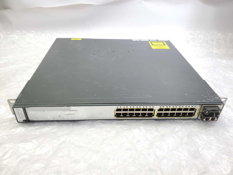 Cisco Catalyst 3750-E 24-Port Ethernet Switch WS-C3750E-24TD-E w/X2-10GB-LR  )