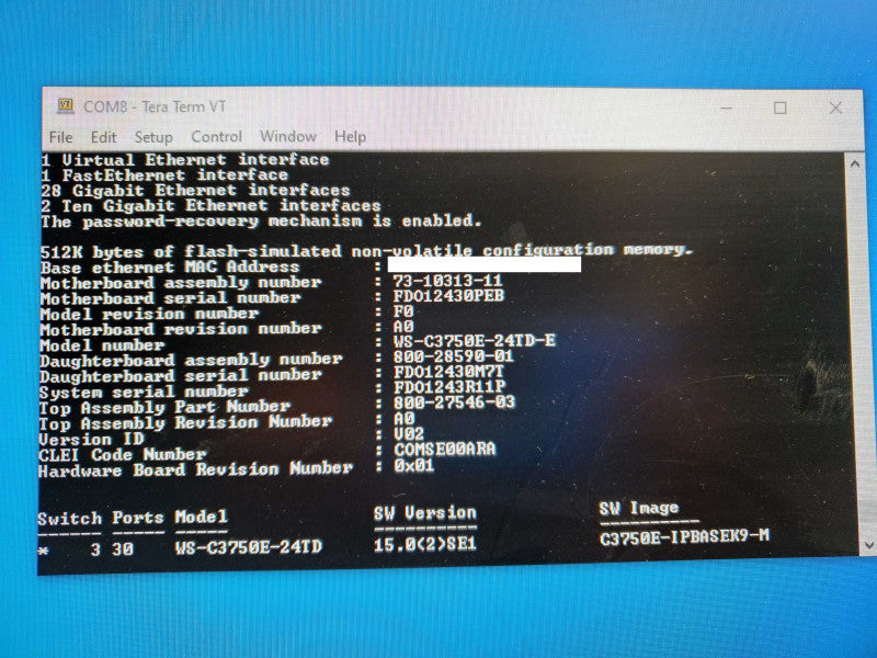 Cisco Catalyst 3750-E 24-Port Ethernet Switch WS-C3750E-24TD-E w/X2-10GB-LR  )