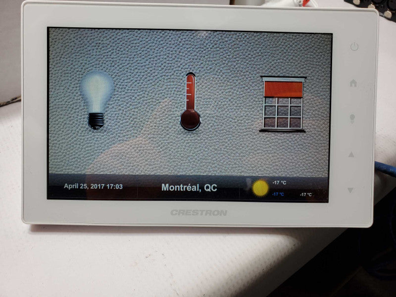 Crestron TSW-750-W-S 7-inch White Touch Screen, Factory reset _