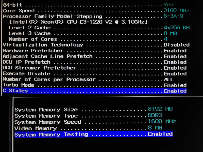 Dell PowerEdge R210 II Xeon E3-1220v2 @ 3.10GHz 8GB RAM - No HDD +