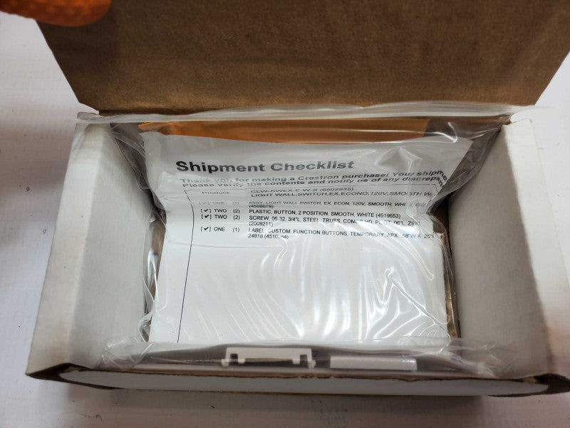 Open-Box Crestron CLW-SWEX-E-W-S Wireless In-Wall Switch, 120V, White Smooth _