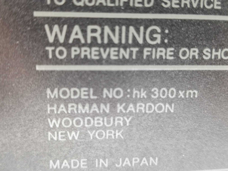 Harman/Kardon HK300xm Ultra Wideband Linear Phase Cassette Deck ~