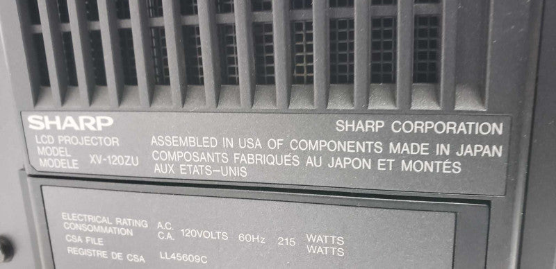 Sharp Liquid Crystal LCD Projector vintage XV-120ZU #