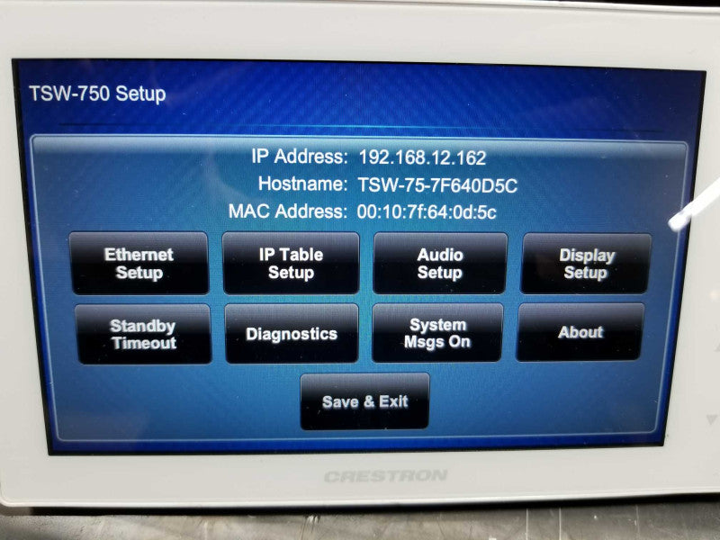 Crestron X17-13991 (TSW-750-B-S) Touch Screen Control Panel ~