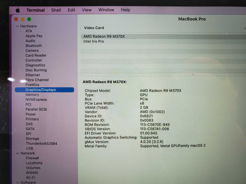 Macbook Pro 2015 15\\" Retina Core i7-4870HQ @ 2.5 GHz 16GB Ram 250GB SSD *READ* (