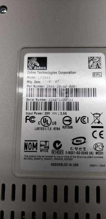 Zebra LP2844 Thermal Label Printer / SEE NOTES #