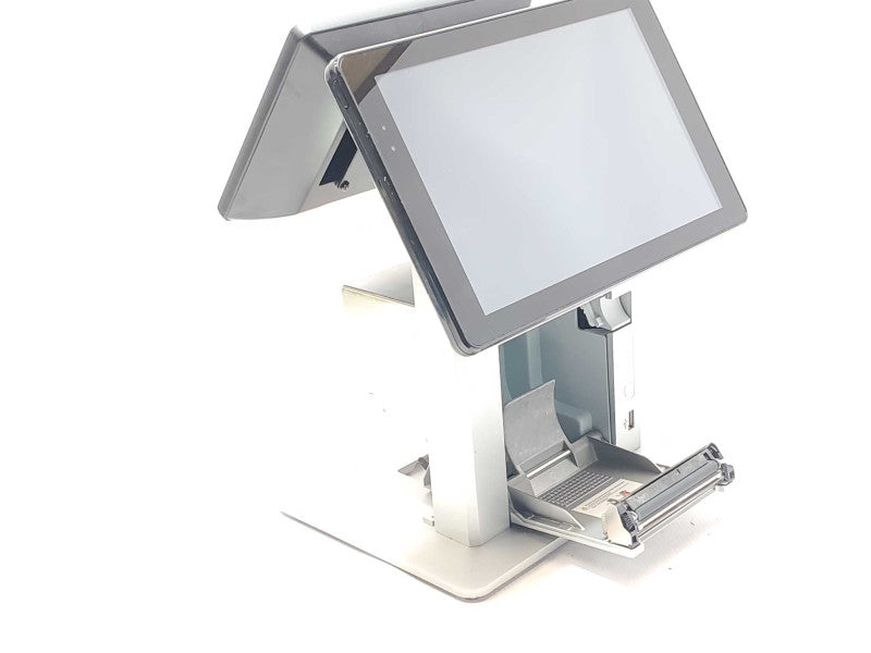Flytech T635-D31 Dual Monitor POS System, No Power Adapter, AS-IS _