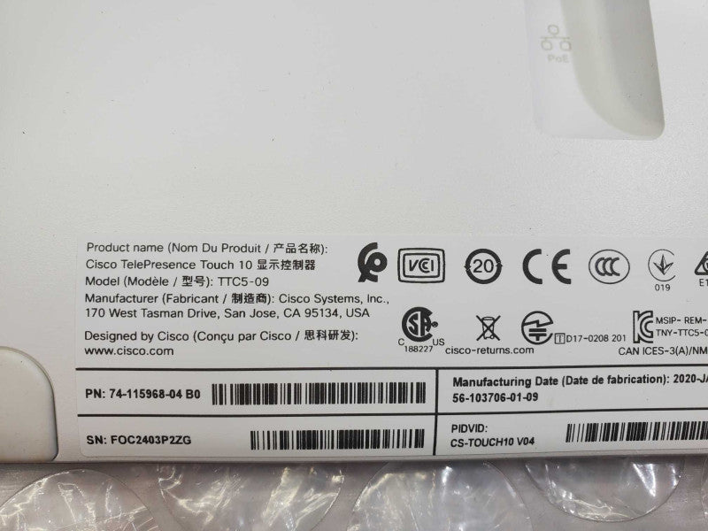Cisco Touch 10 Panel TTC5-09 New open )